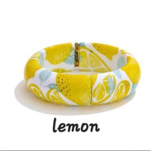 New ANTHRO Juicey summer lemon bangle bracelet Arm Candy